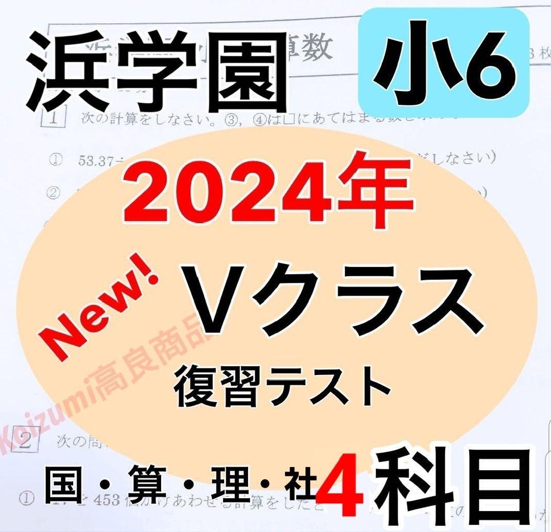 浜学園　小６　Ｖクラス　復習テスト　算数　国語　理科　社会　４教科