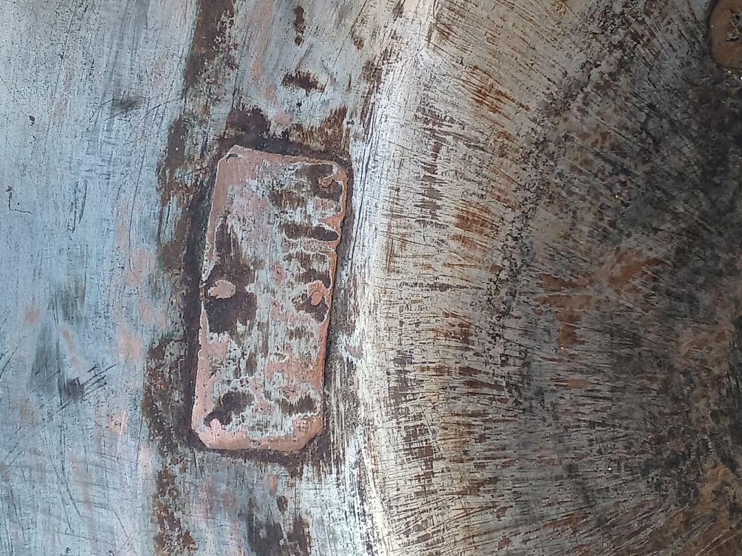 昭和レトロ　銅鍋　吊り鍋　直径約32㎝　銅製　囲炉裏鍋　匿名配送