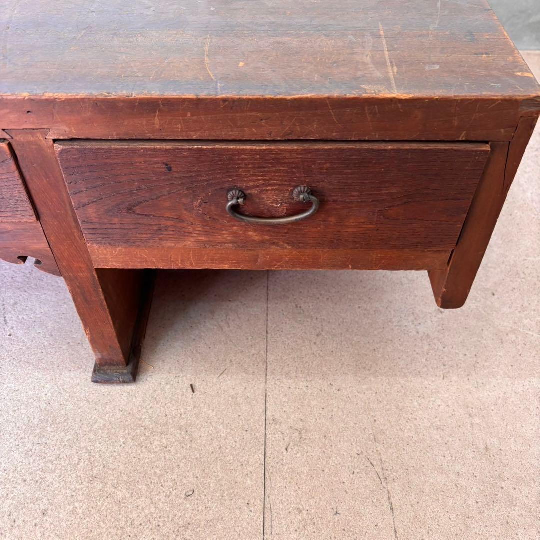 アンティーク 木製文机 アンティーク家具 昭和レトロ 古家具 書斎机 和家具