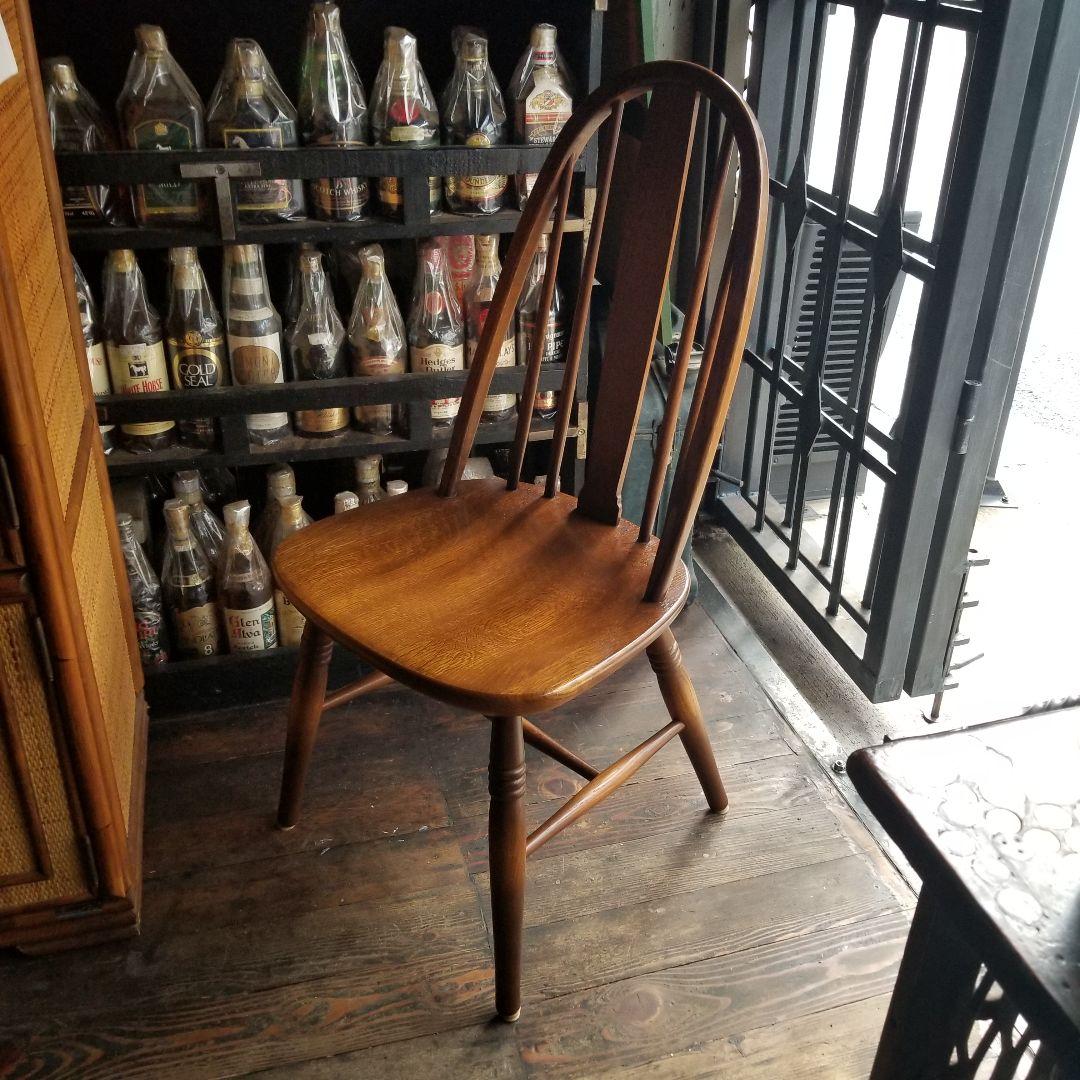 希少　飛弾産業　ヴィンテージ　キツツキ　穂高　シリーズ　ボウバック　チェア