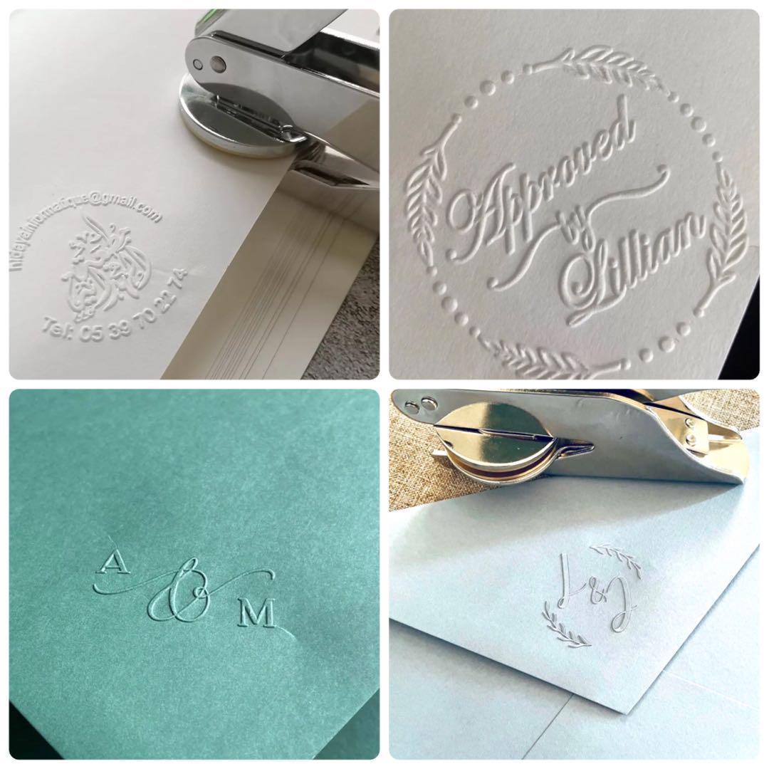 オリジナル エンボッサー　オーダーブライダル 結婚式 招待状　スタンプ