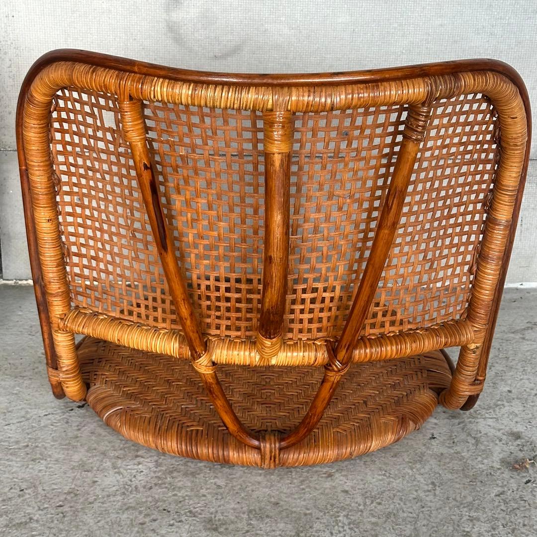 ꧁オールドラタン꧂籐ラタンフレーム 座椅子 ナチュラル天然素材　2脚セット