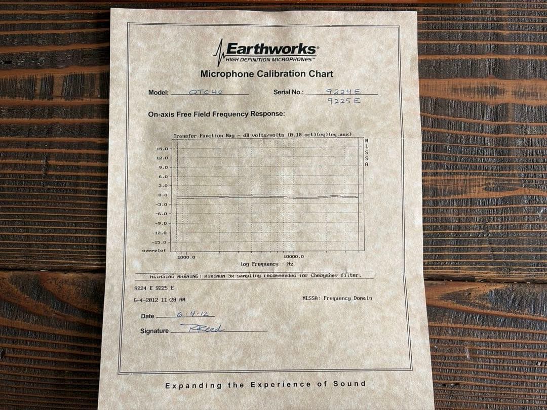Earthworks QTC40mpステレオマッチドペア、コンデンサーマイク