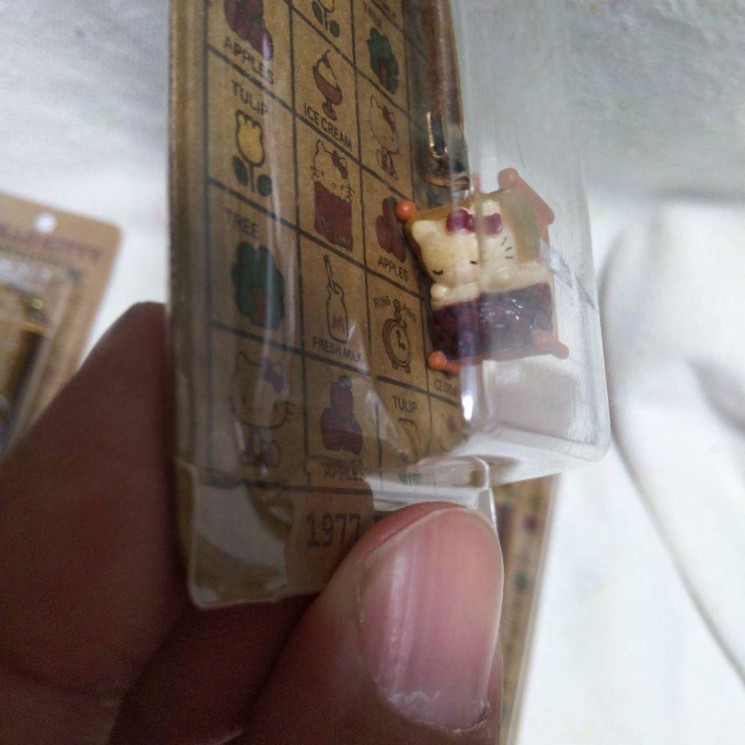 ハローキティ アンティークコレクション ストラップ ３個セット 根付 レトロ