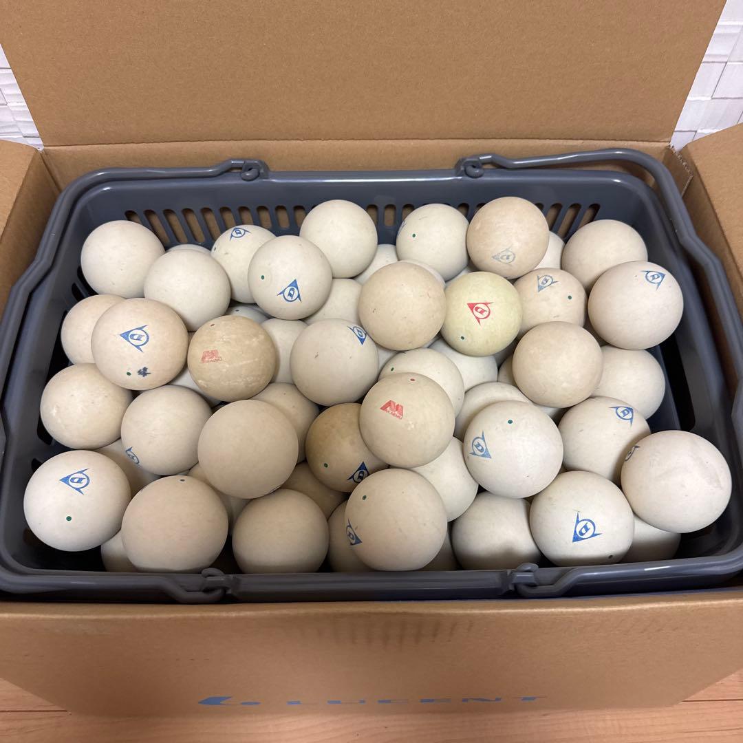 ① 【ダンロップカゴ付き‼️ソフトテニスボール120球‼️】