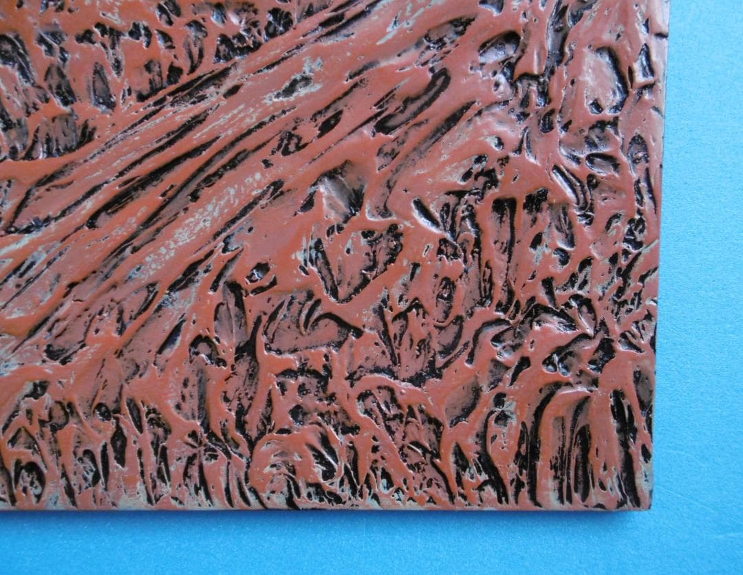 日本画 うるし 漆画 「グランドキャニオン」 1983 白翁作