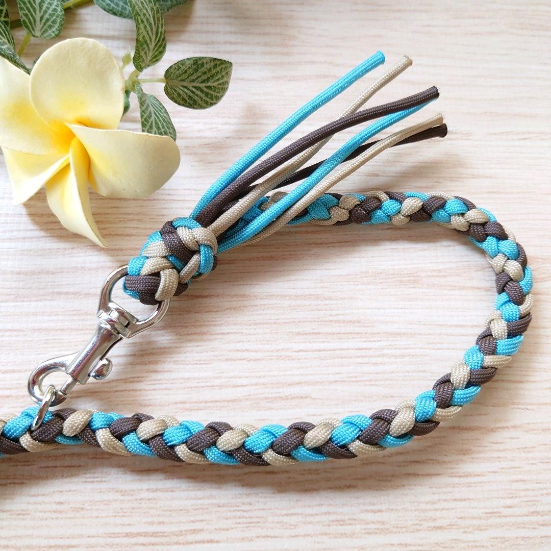 パラコードリード　6本編み　タッセル付き　中型犬　№077