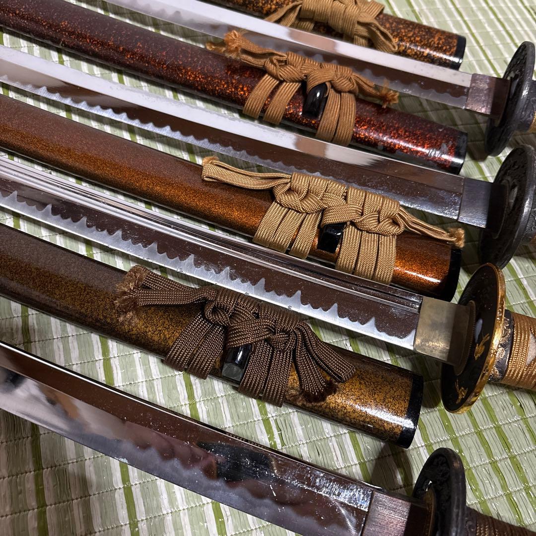 模造刀　模擬刀　武士　侍　伝統工芸　剣　ソード　太刀　　鞘　鍔　4本