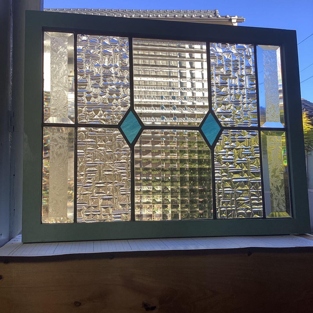 ステンドグラスパネル住宅用　BV−2ダイヤP(1428)