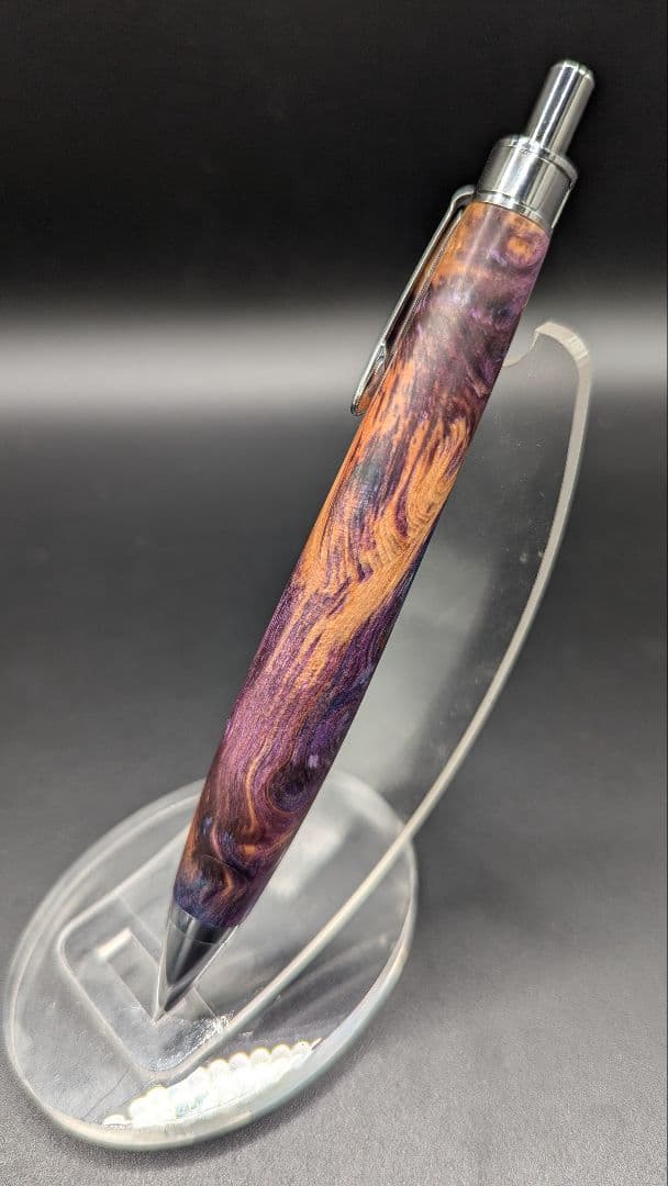 129ペン工房翌檜　スタビライズドウッドバーチバール　木軸シャーペン　ボールペン