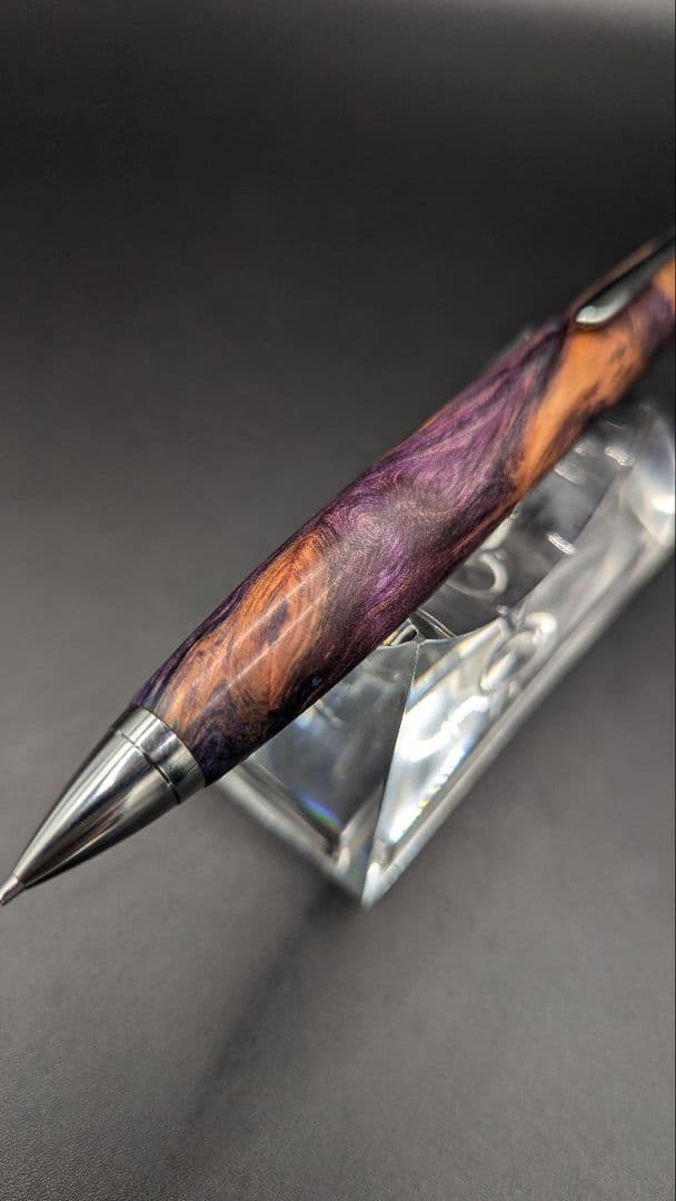 129ペン工房翌檜　スタビライズドウッドバーチバール　木軸シャーペン　ボールペン