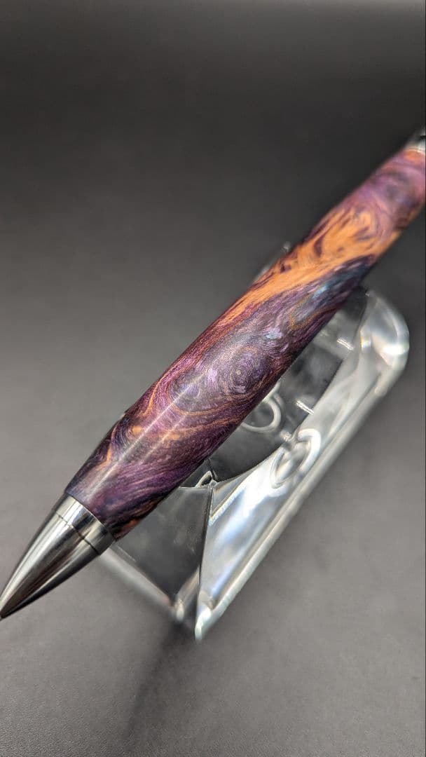 129ペン工房翌檜　スタビライズドウッドバーチバール　木軸シャーペン　ボールペン