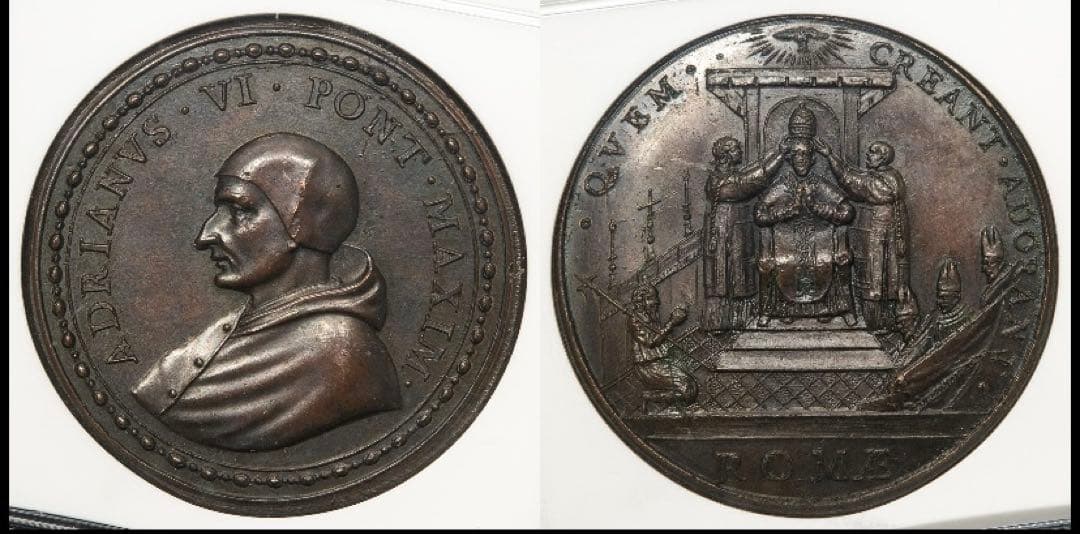 廉価出品❗️アドリアヌス6世　戴冠記念　ブロンズメダル
