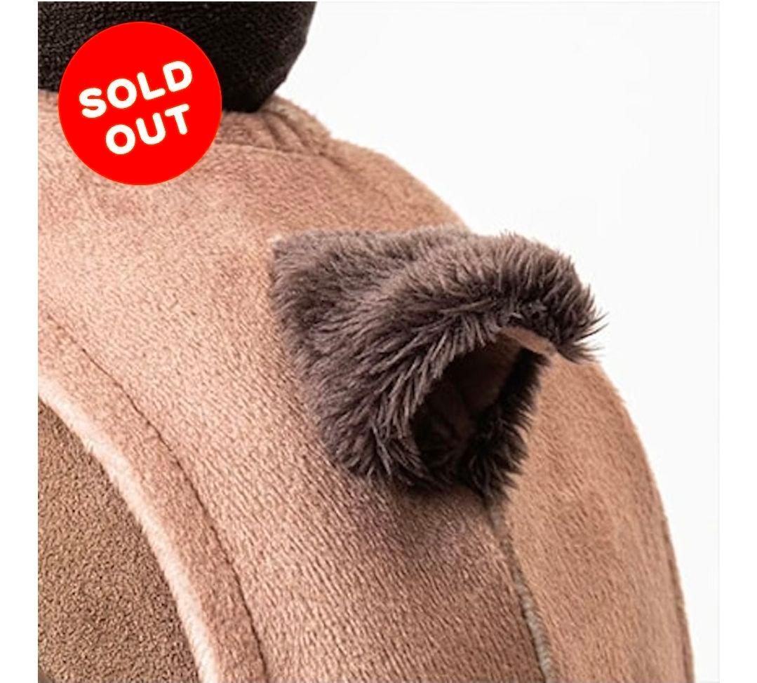 新品 完売色 ラボット みみずくベロアカットソーブラウン lovot