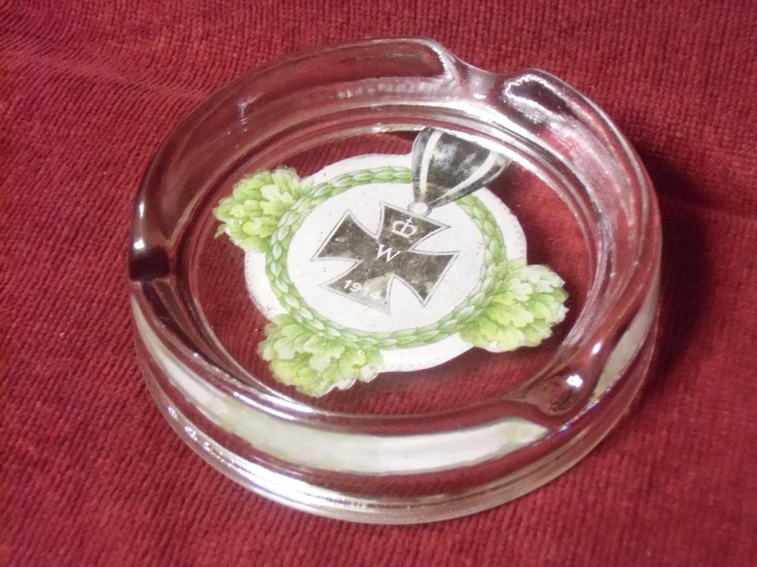 Ｗ帝政ドイツ軍/プロイセン王国＊ガラス製灰皿（実物）