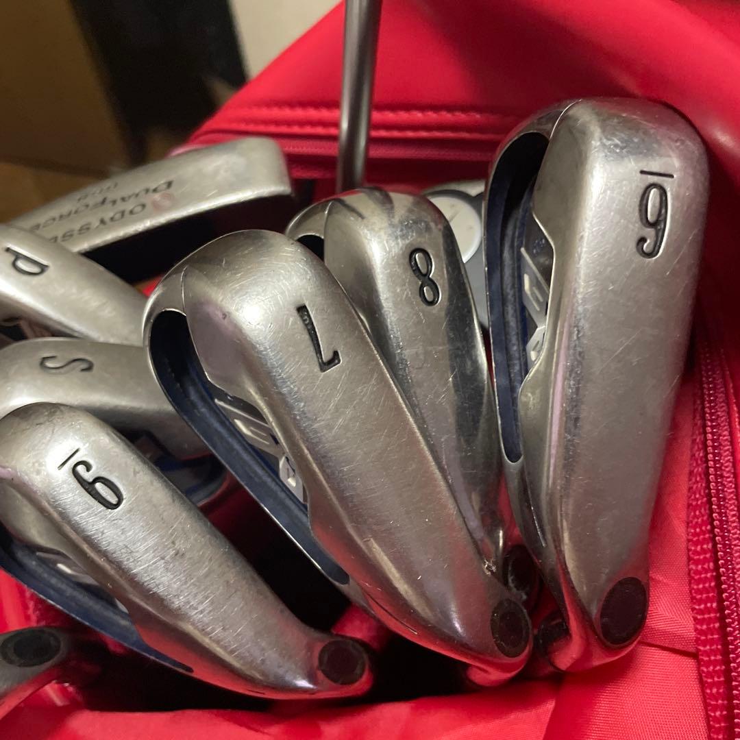 ⭐︎週末割引⭐︎Callaway 赤 キャディバッグ ➕ドライバー、アイアンセット