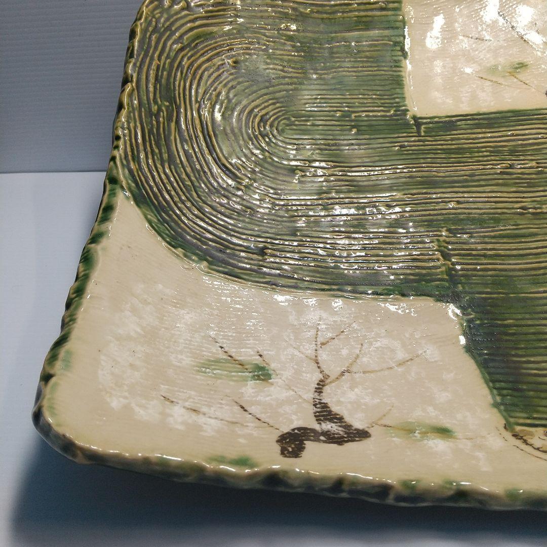 四角皿 時代物 珍しい絵柄品