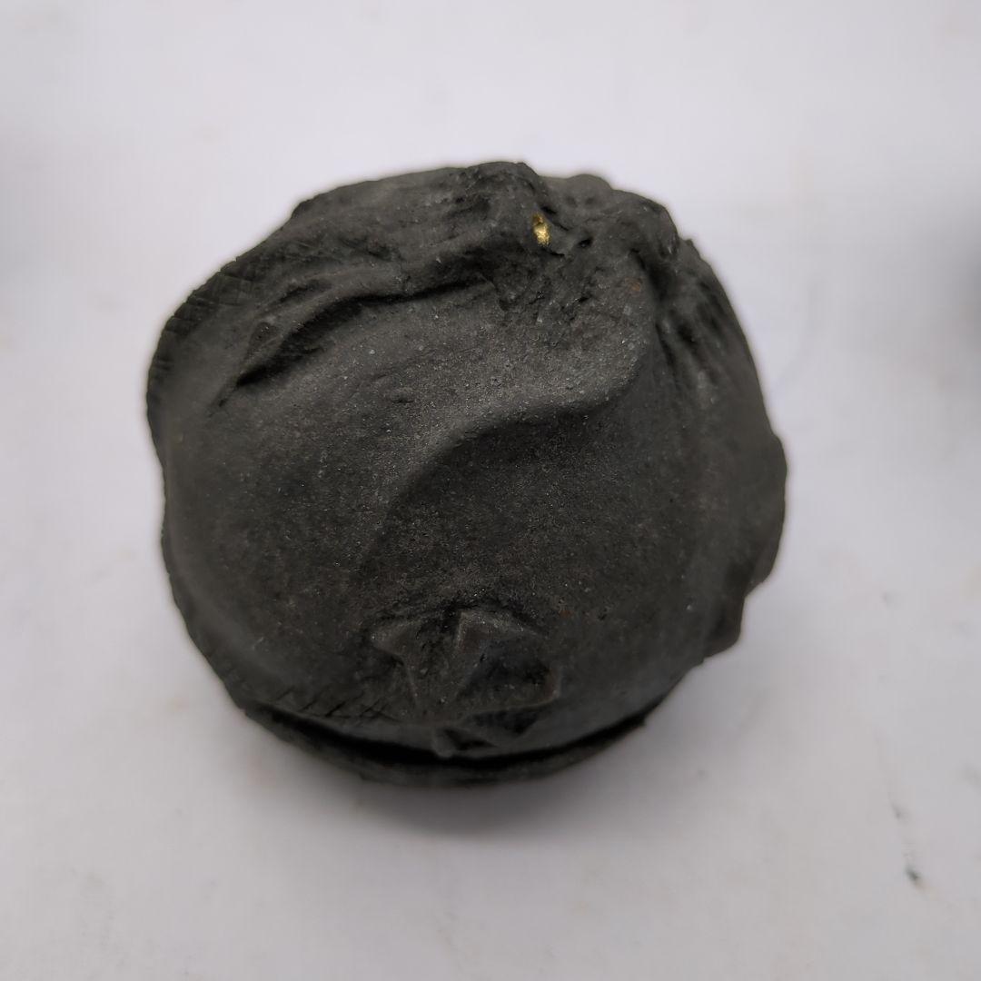 香合 茶道具 龍 在銘 骨董品 陶印有 合子 古美術 時代物 d141