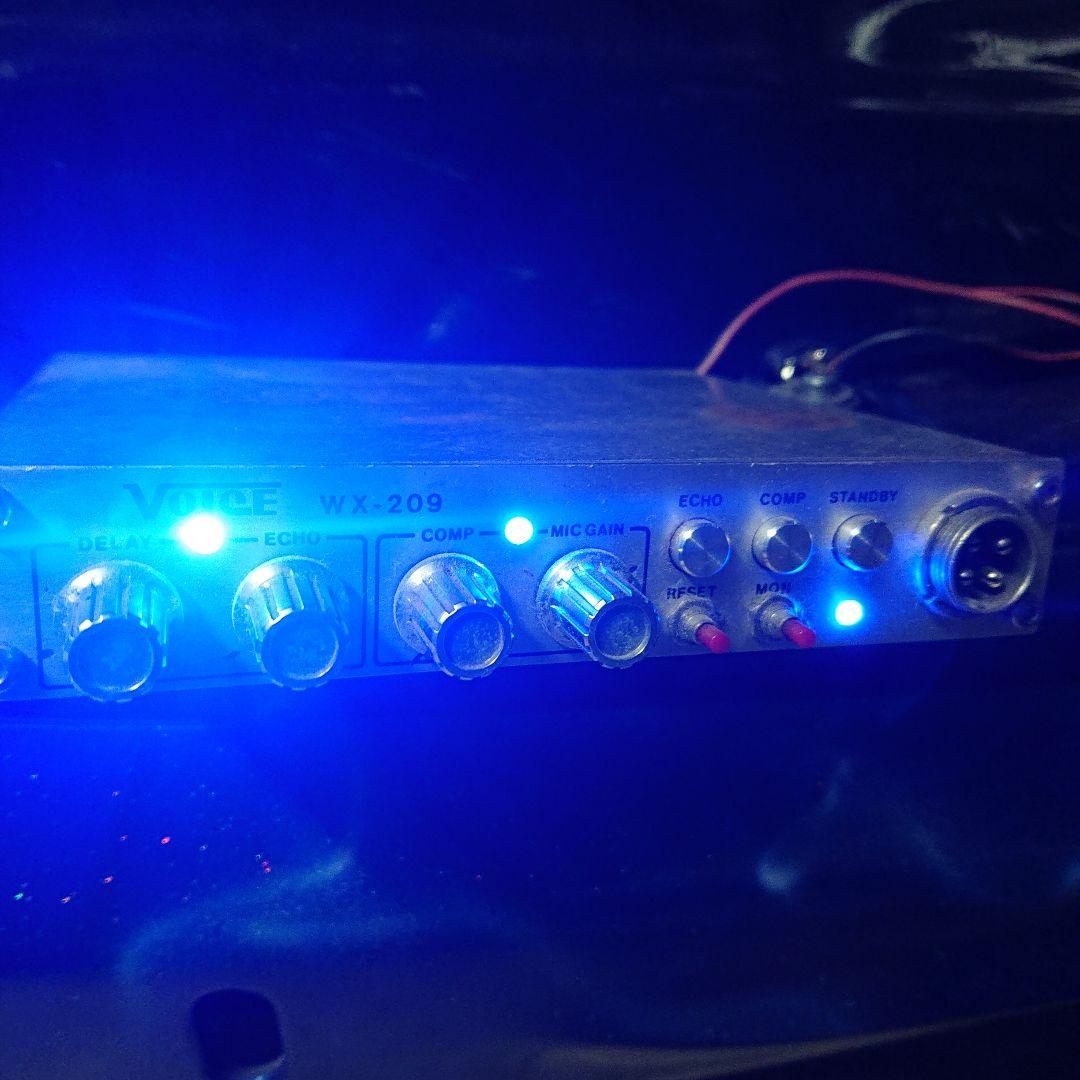 アマチュア無線コンプレッサーvoice製WX―209LEDブルー打ち変え激光
