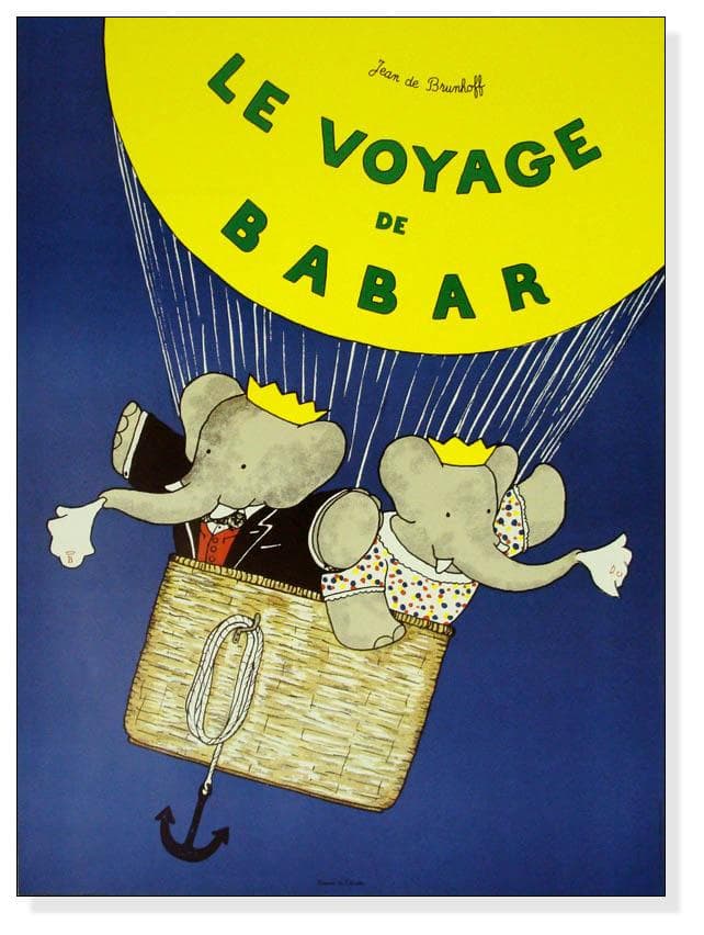 額装品/Le Voyage de Babar 1986（ジャン ド ブリュノフ）
