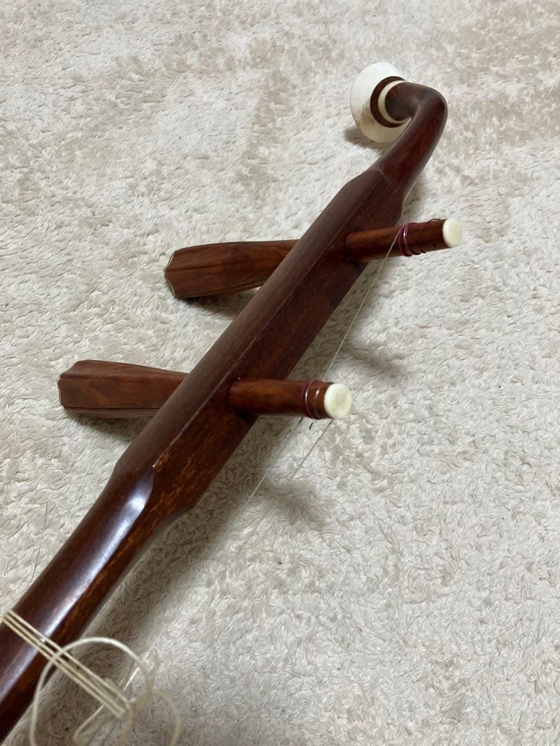 最高級 張源精制 二胡　木製 六角形胴体 2弦 専用ケース付き