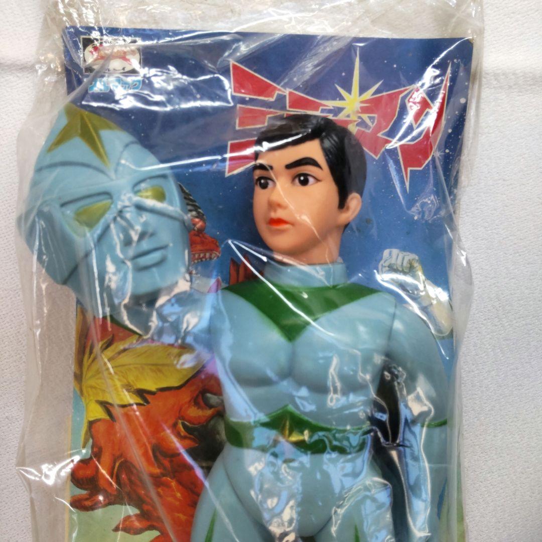 A*a様 〈当時物・未開封〉ブルマァク ミラーマン面取れ 水色成型 高さ30セン