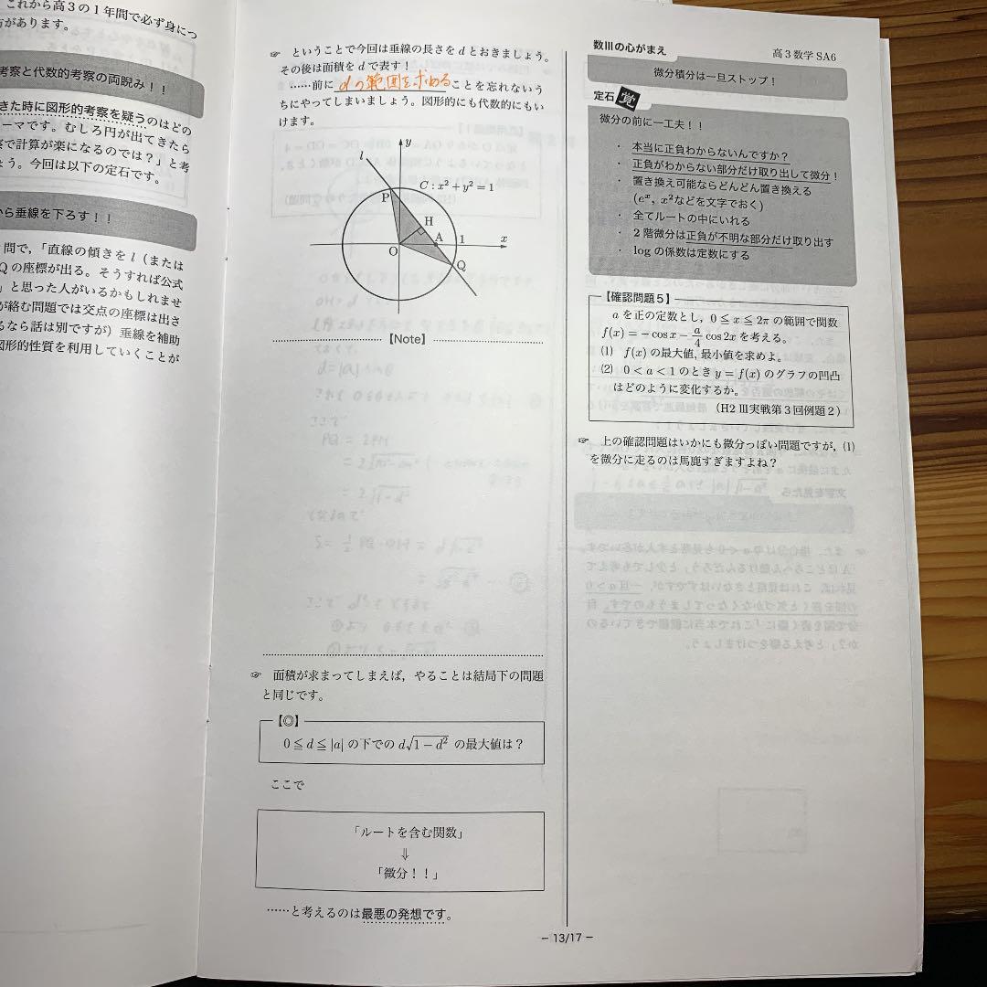 鉄緑会 高３数学 入試数学演習 SA