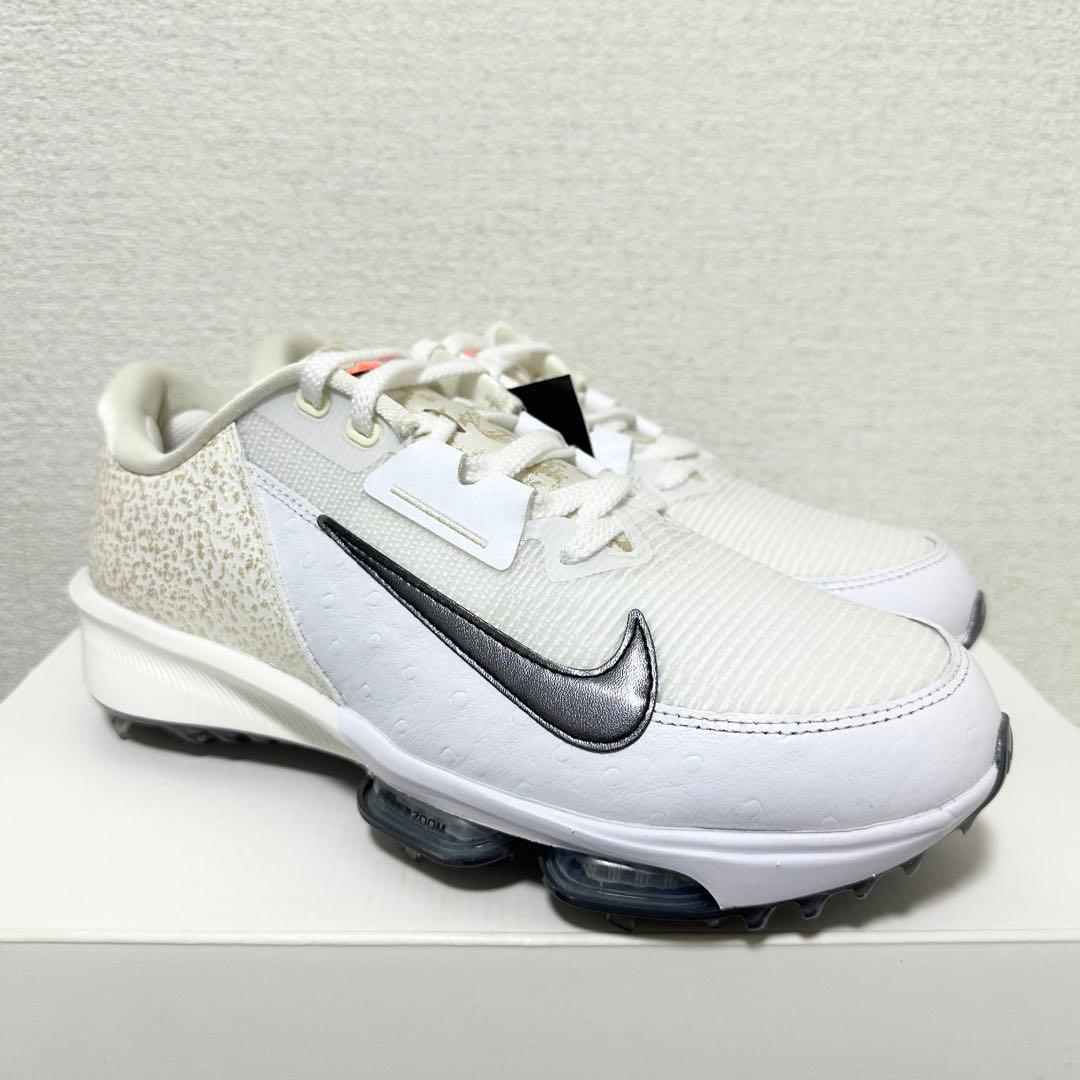 ナイキ 27.5 インフィニティツアー レザー 白 ゴルフ シューズ スパイク