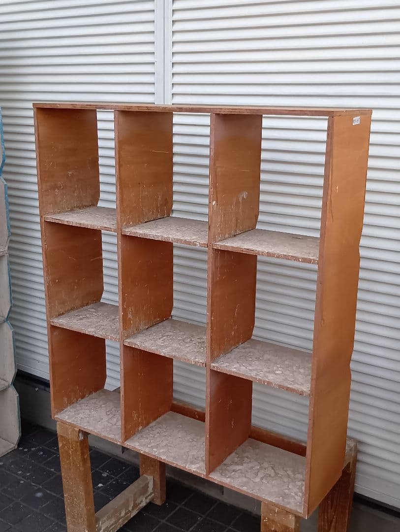 レース とまり木 9仕切りマス目棚　盆栽　苗木棚　工具棚　鳩道具　愛鳩の友レア