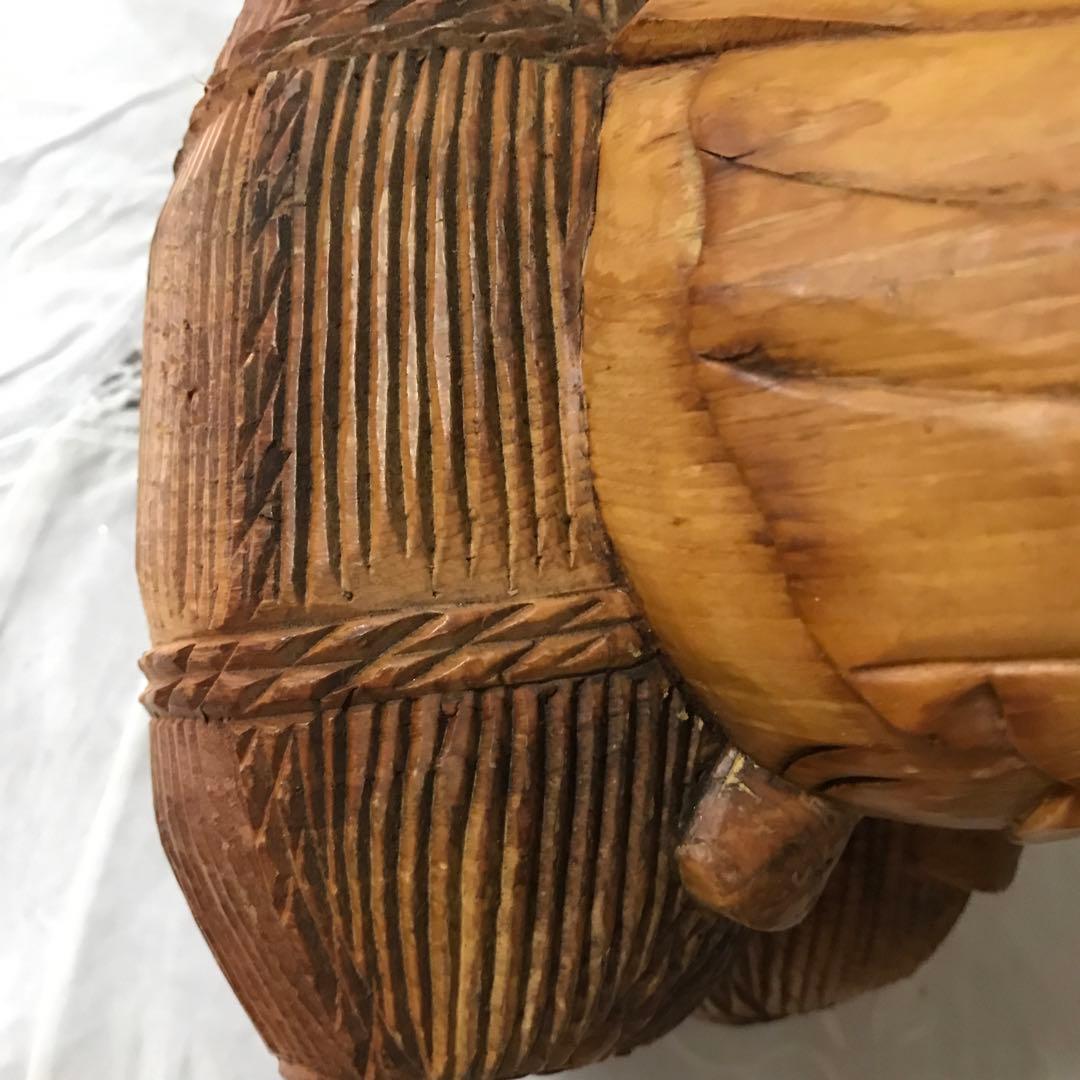 木製 福の神 大黒天 彫刻 約30cm