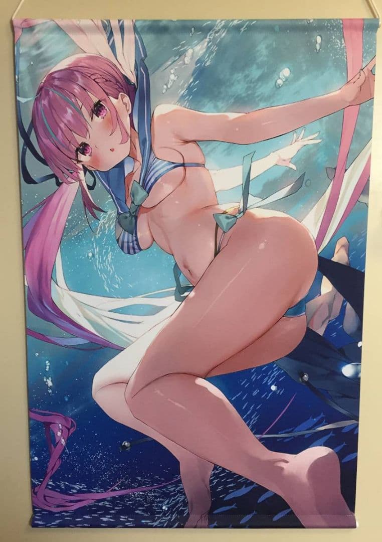 激レア VTuber ホロライブ 湊あくあ ホロクル 会場限定 タペストリー
