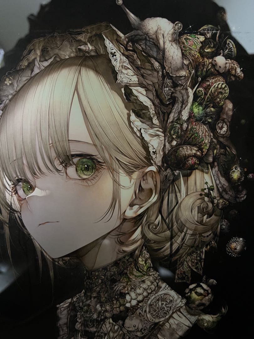 ヒトこもる　複製原画「Lapse 」　複製画（プリモアート）　A4 黒