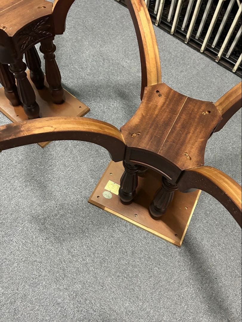 Baker Furniture クラシックテーブル脚 ペア真鍮装飾　キャスター付