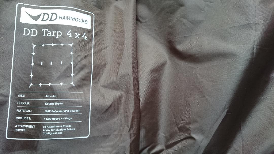 A【スコットランド発 】DD Tarp タープ 4X4 使いやすい正方形のタープ