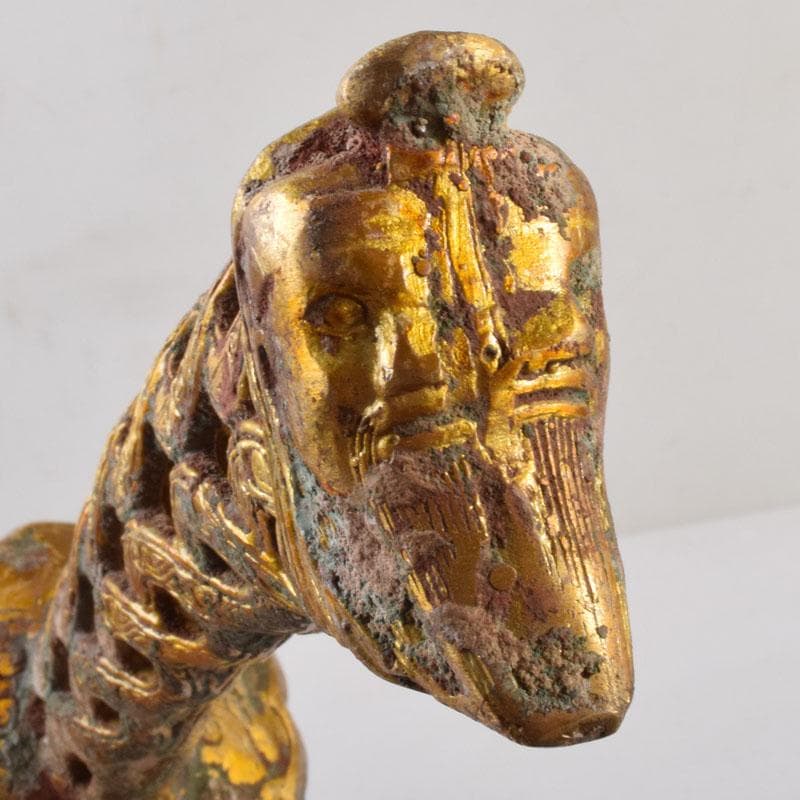 アンティーク　古銅鍍金　アラビアジャンビーヤ　模造刀　C　8749A