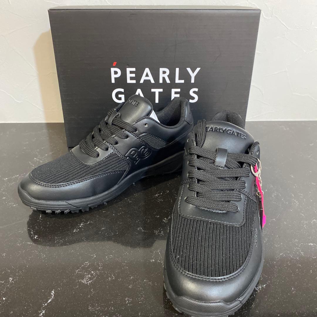 新品未使用 パーリーゲイツ スパイクレスシューズ 24cm 黒