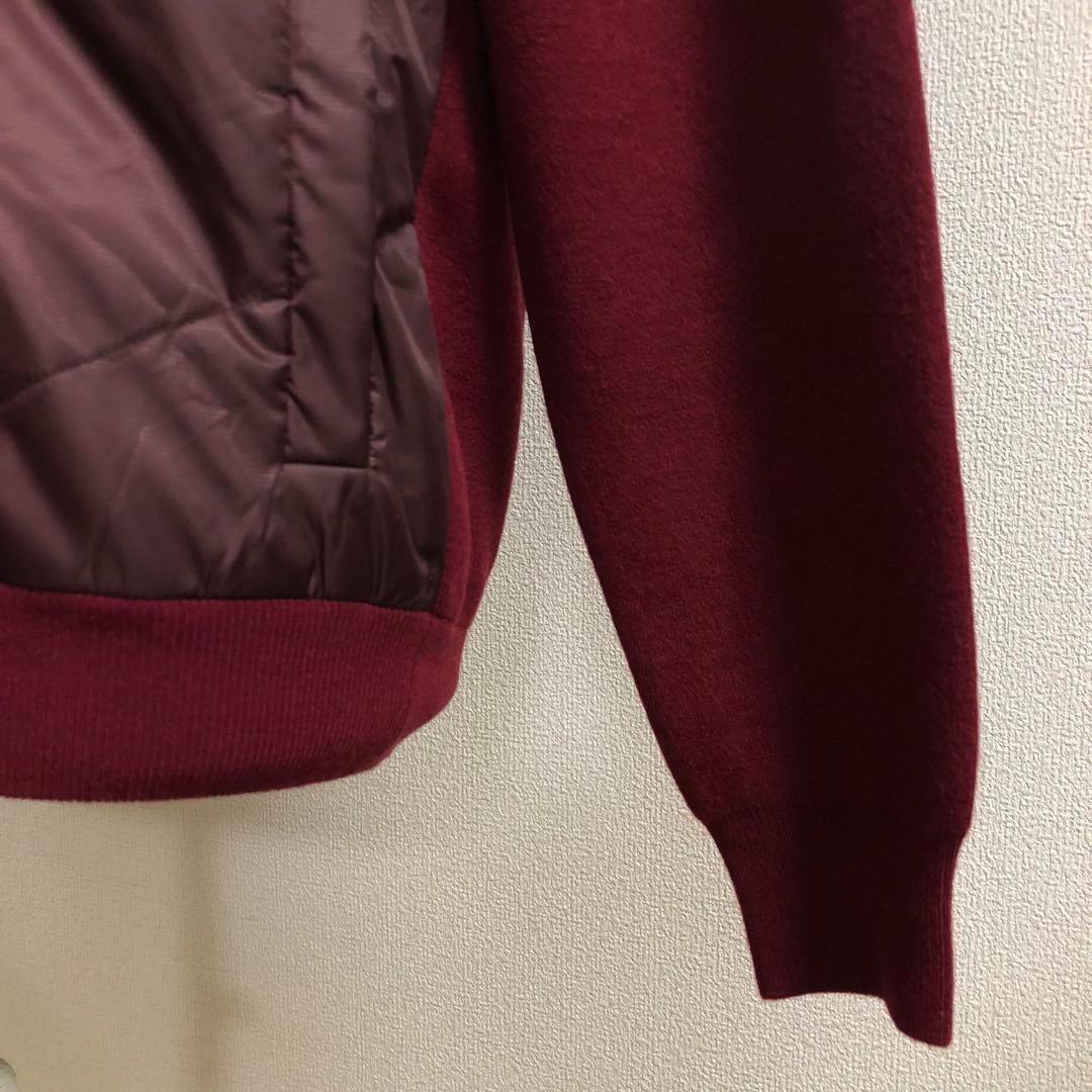 アドミラルゴルフ★ダブルジップ 中綿 パーカー 裏地蓄熱★バーガンディ Mサイズ