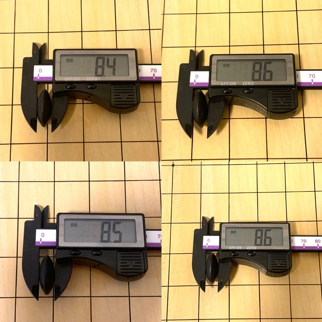 超美品蛤碁石 極厚2寸3枚ハギ卓上柾目囲碁盤 平型栗碁笥 豪華3点囲碁セット