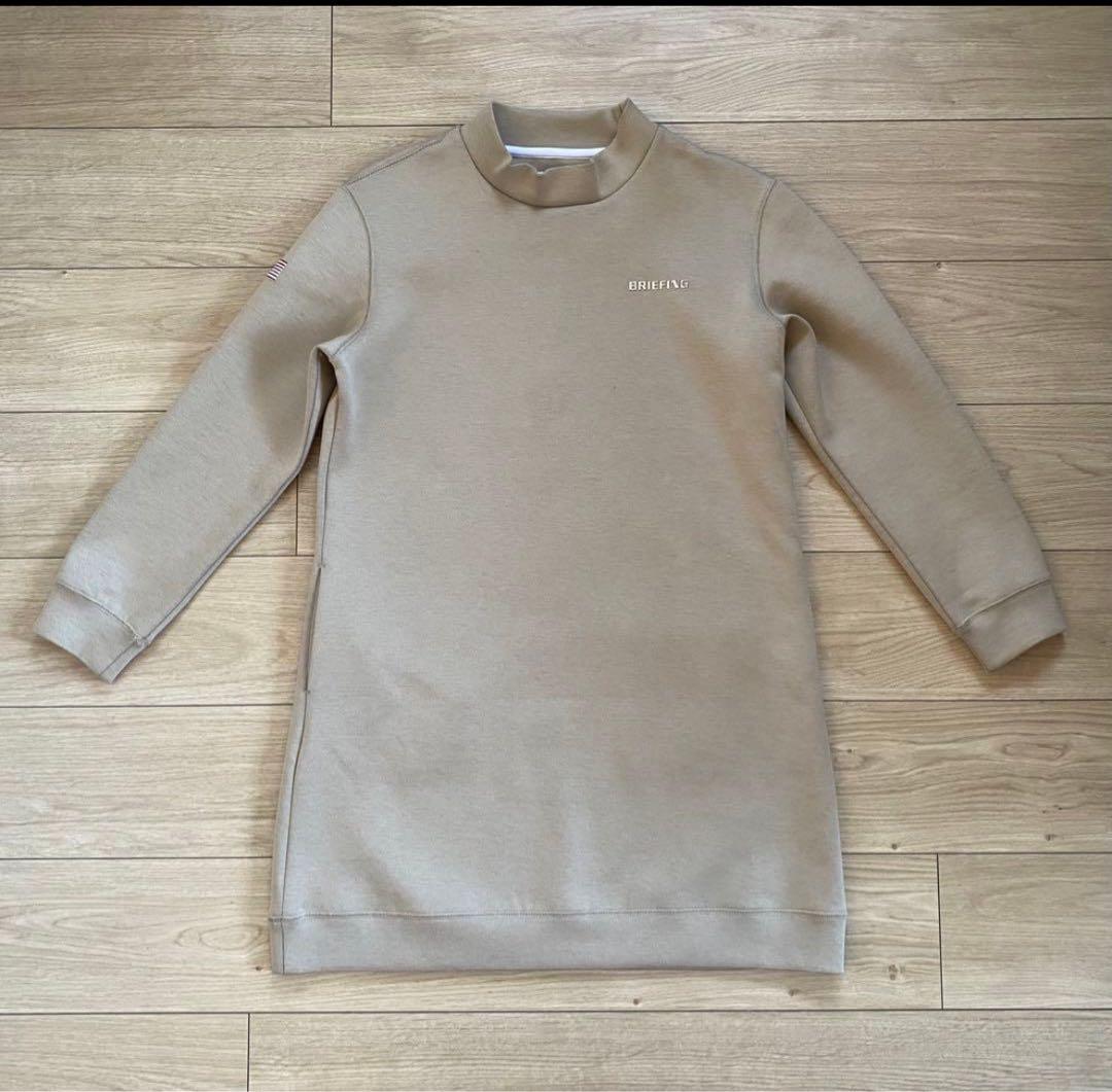 BRIEFING ブリーフィングWARM 3Dロゴ モックネック ワンピース M