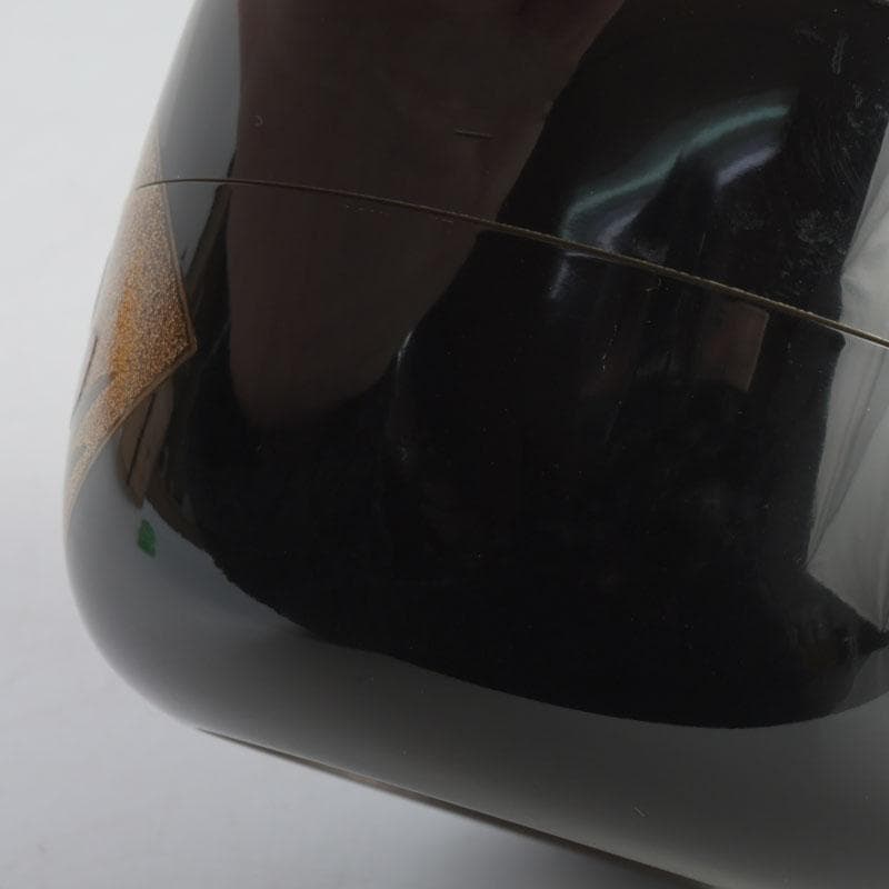 茶道具　高崎秋峰作　螺鈿装飾　扇面蒔絵　内銀溜　平棗　共布共箱　V　9695