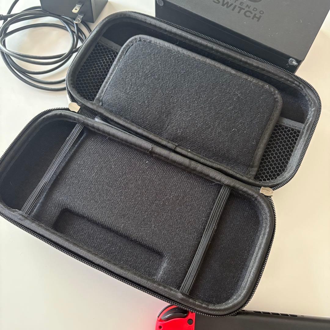 Nintendo Switch 本体 青/赤 充電器・ケース付き
