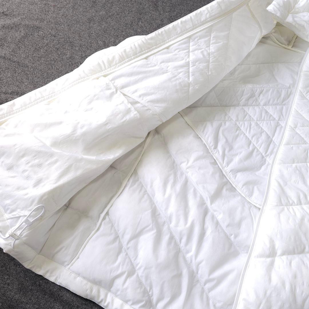 新品パーリーゲイツ】2025年Nyストレッチ中綿フーディブルゾン カモフラ白LL