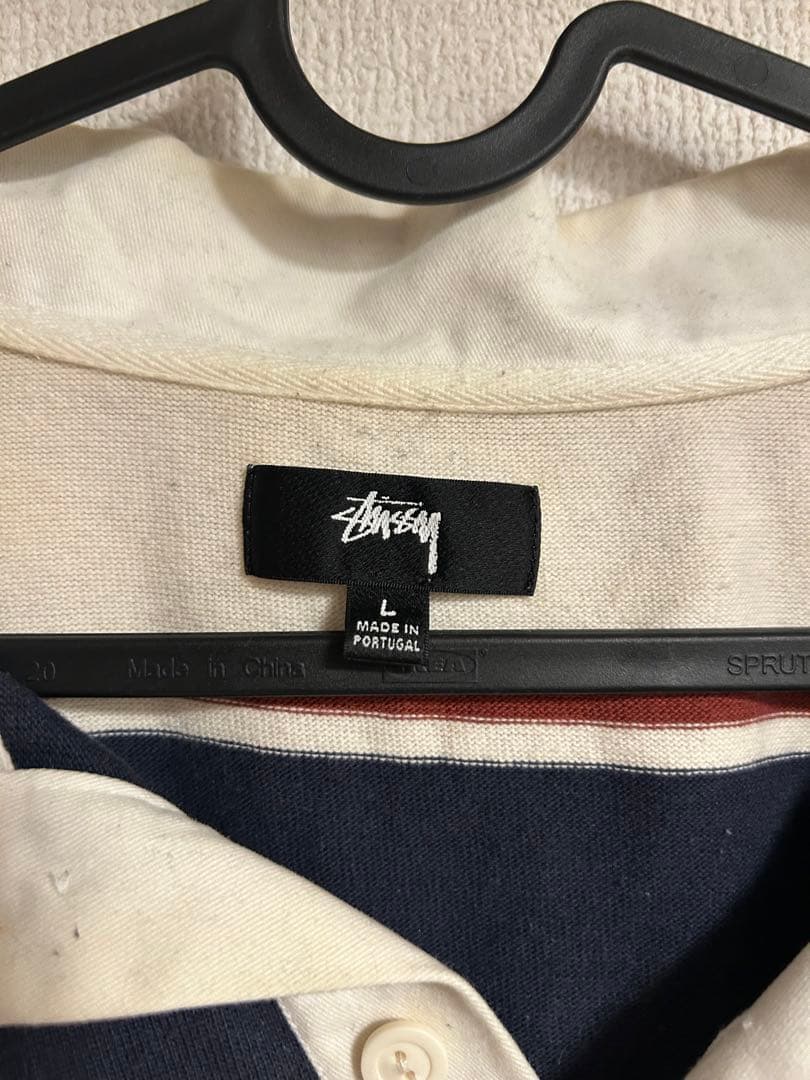 Old Stussy ストライプ ラガーシャツ L
