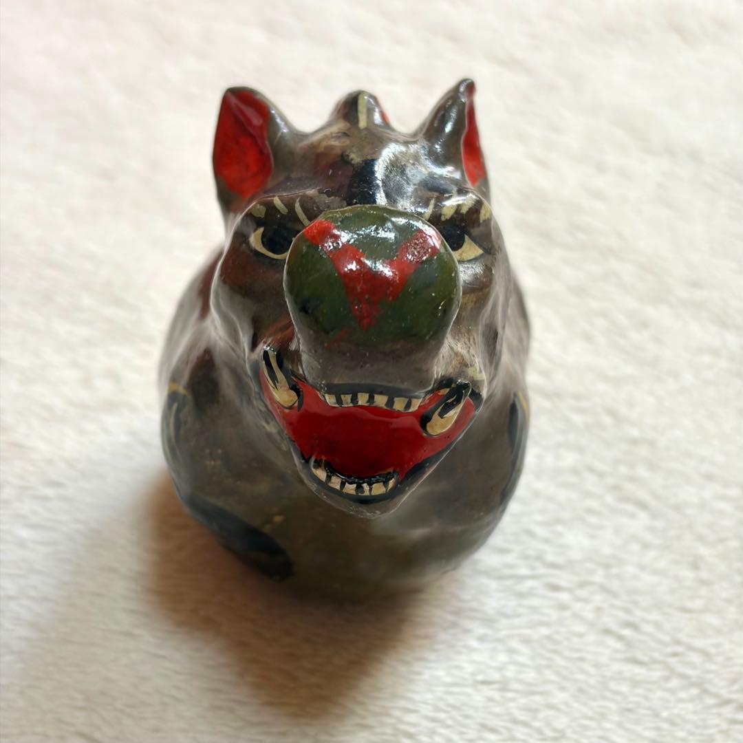 戦前　琉球張子　猪起き上がり　矢賀宗友　だるま　郷土玩具　民藝