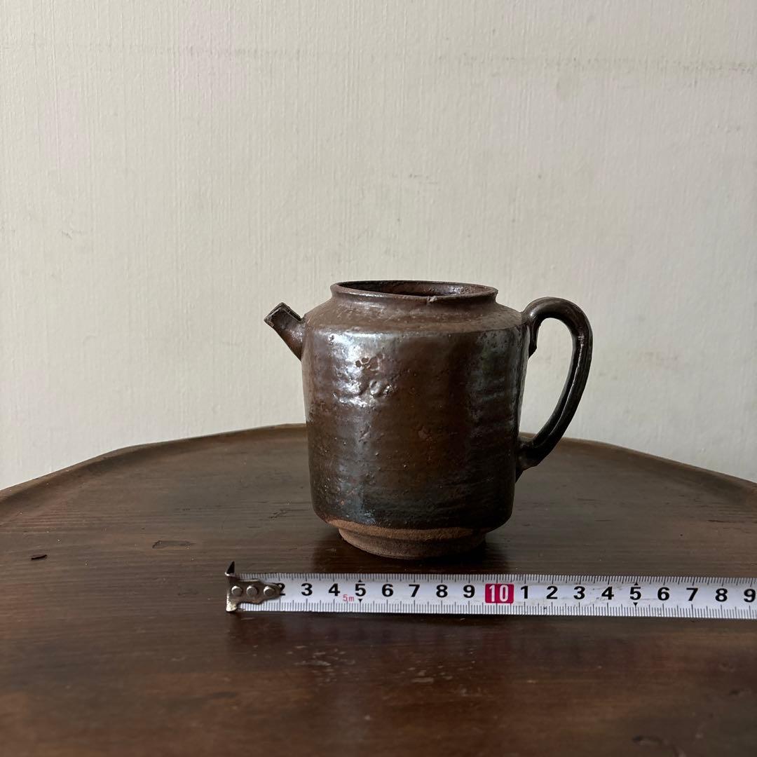 古い水差し　瀬戸　美濃　フラワーポット　アンティーク　古道具　ピッチャー　検李朝