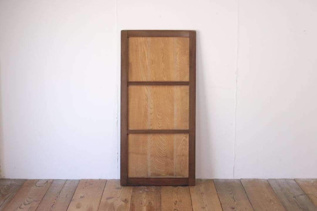 レトロ 建具 扉 引き戸 ドア ペイント 緑 花柄 木製 ヴィンテージ 1