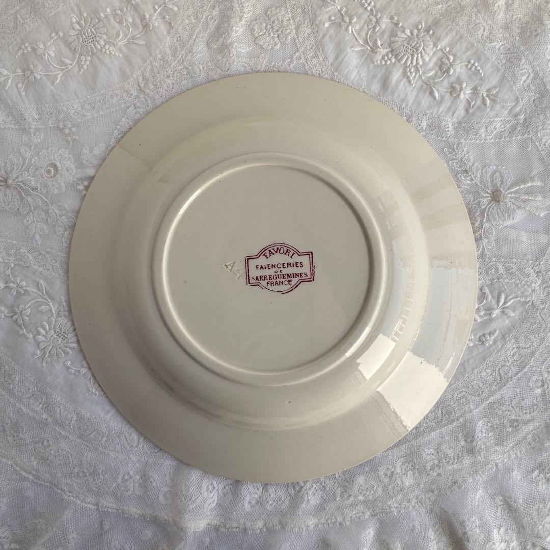 美品　フランスアンティーク　サルグミンヌ　Favori スーププレート