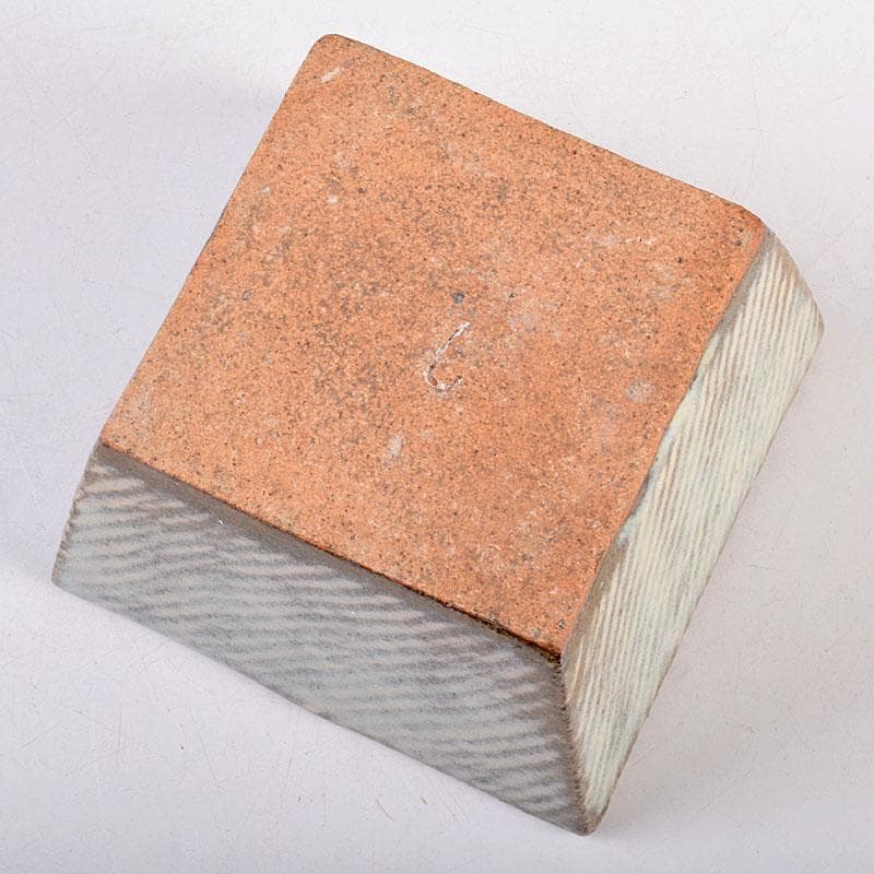 益子焼　島岡達三作　象嵌　四方灰皿　共箱　C　R8944