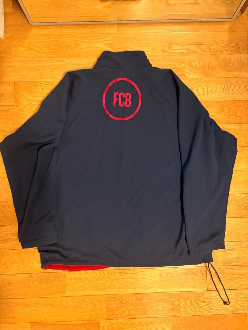 FCバルセロナ ハーフジップウィンドブレーカー ネイビー