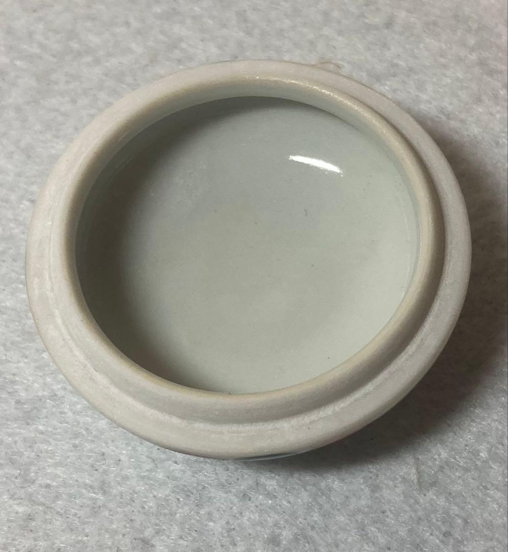 B412h「赤画 香合」清風与平造　共箱　京焼　湖山清風